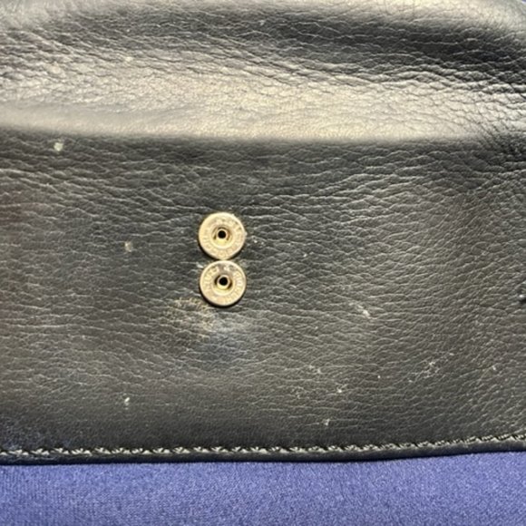 VTG FOSSIL Soft Black Cowhide Leather Trifold Stitched Wallet - Picture 13 of 16